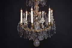 Lustre en cristal et bronze du XVIIIe siècle, époque Louis XV