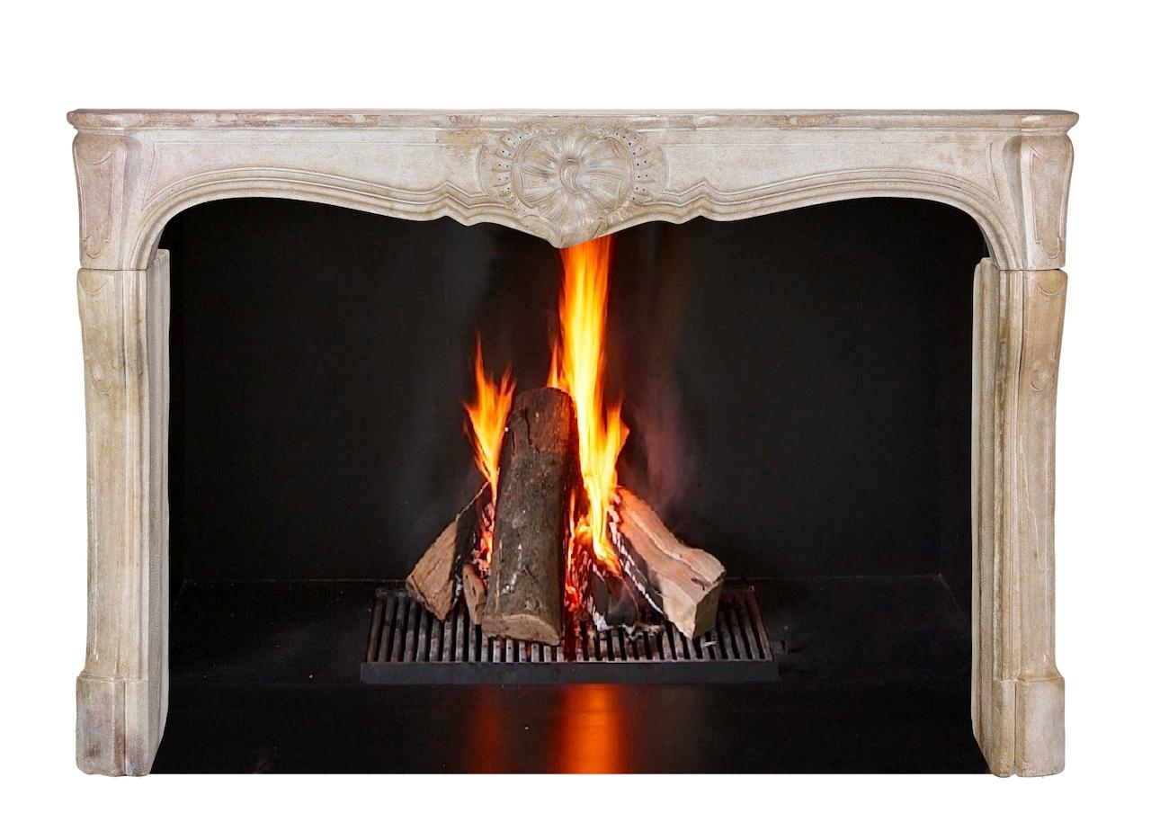Siglo XVIII Antique French Decorative Regency Chimenea de Piedra Extra Ancha en Excelente estado para la venta en Beervelde, BE
