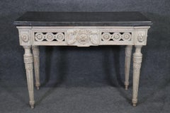 18th Century Antique French Louis XVI Marble Top Console Table