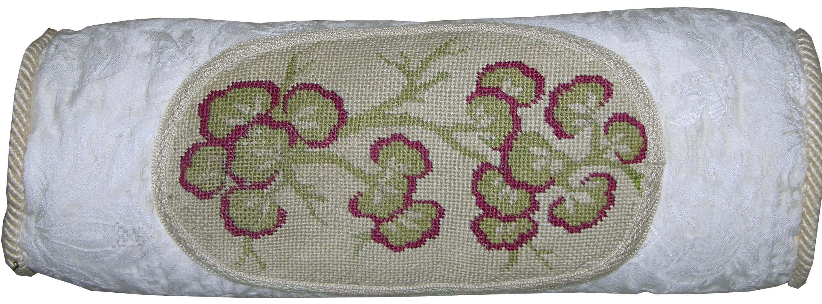 18th Century and Earlier 18th Century Antique French Needlepoint Pillow For Sale