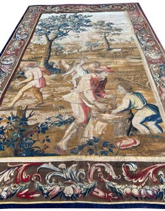 18th Century Antique French Tapestry Verdure Wool & Silk 7x11ft 213cm x 323cm