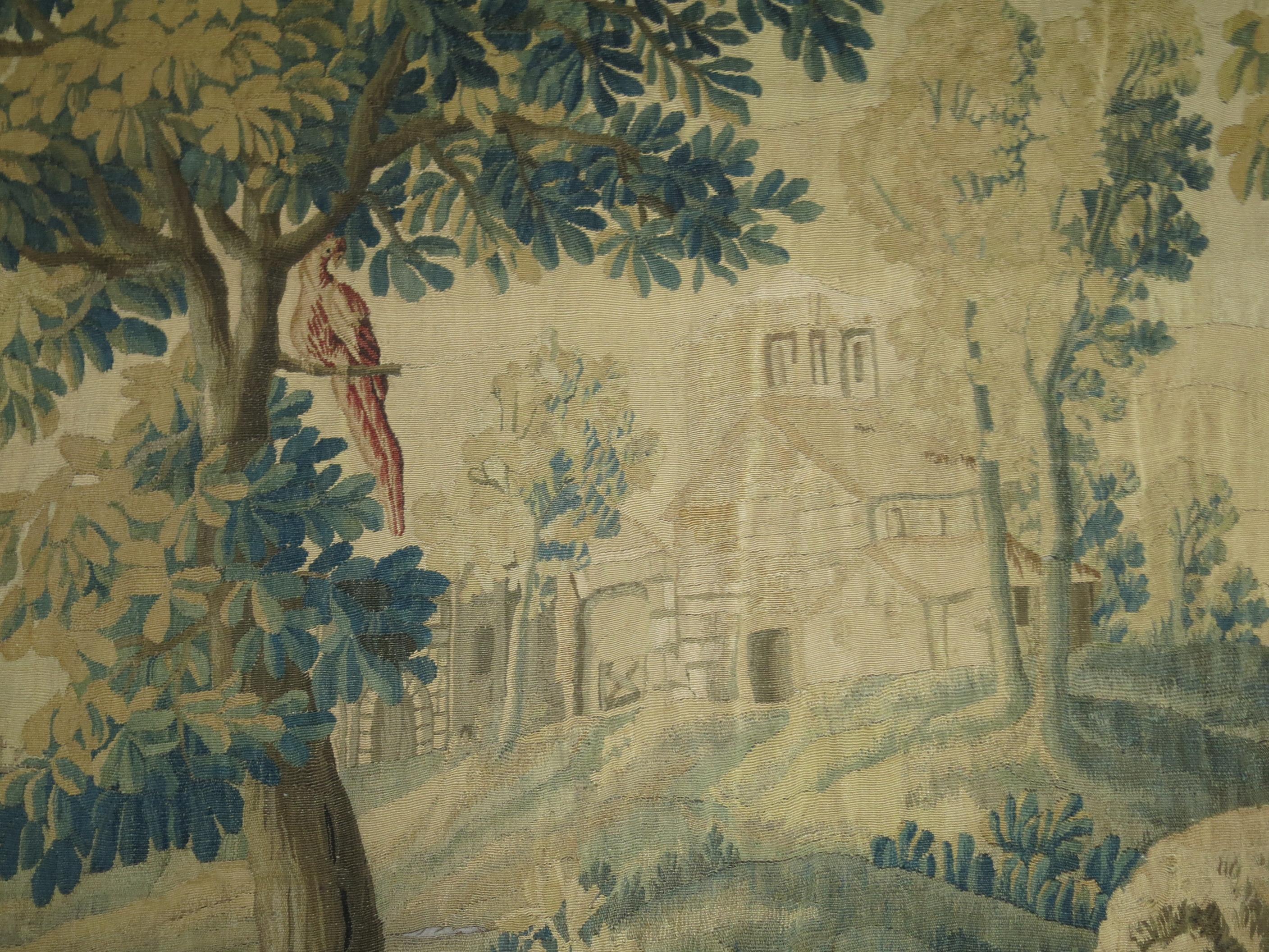 18th Century Antique French Verdure Tapestry 4