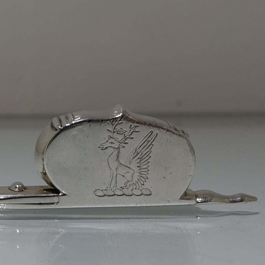 18th Century Antique Geo II Sterling Silver Snuffer& tray London 1727/39 J Gould For Sale 7