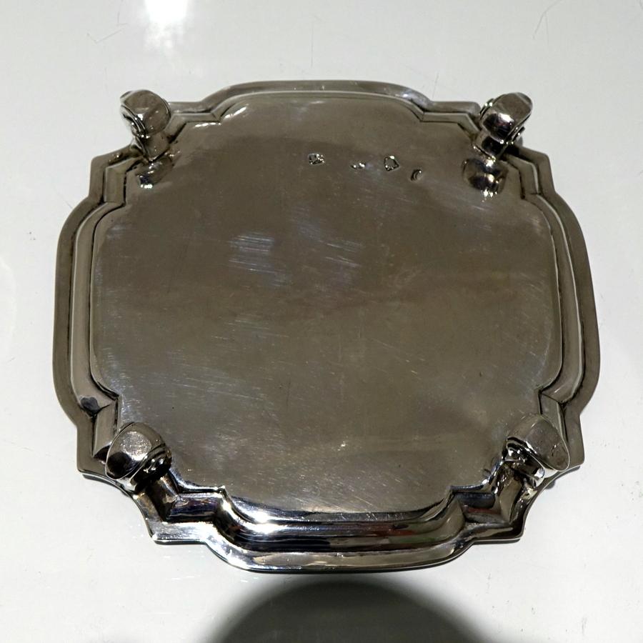 18th Century Antique George II Sterling Silver Salver London 1729 George Wickes 3
