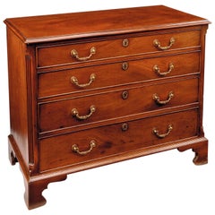 18th Century Antique George III Mahogany Chest of Drawers in Chippendale Style
