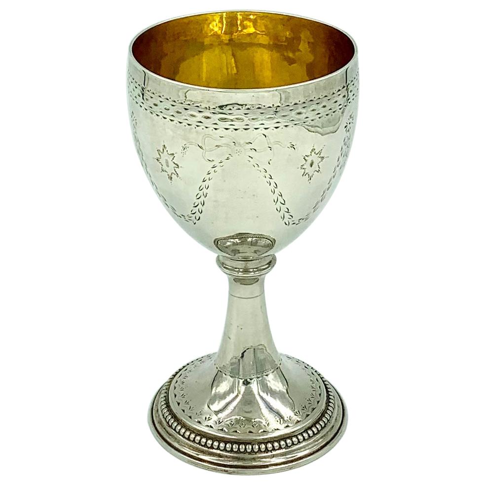 18th Century Antique George III Sterling Silver Goblet, London, 1782