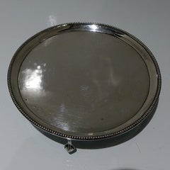 18th Century Antique George III Sterling Silver Salver London1783 Hester Bateman