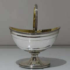 18th Century Antique George III Sterling Silver Sugar Basket, 1797 John Emes