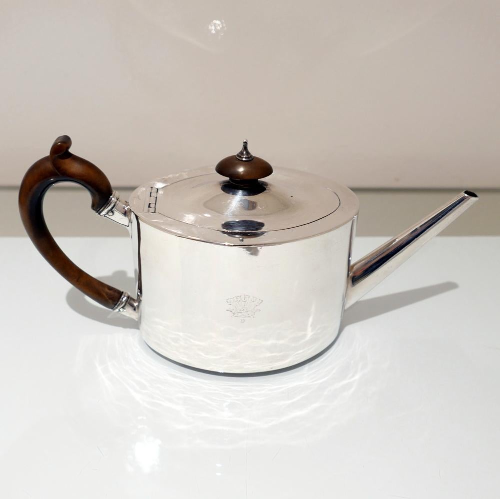 18th Century Antique George III Sterling Silver Teapot Lon 1789 Charles Aldridge 1