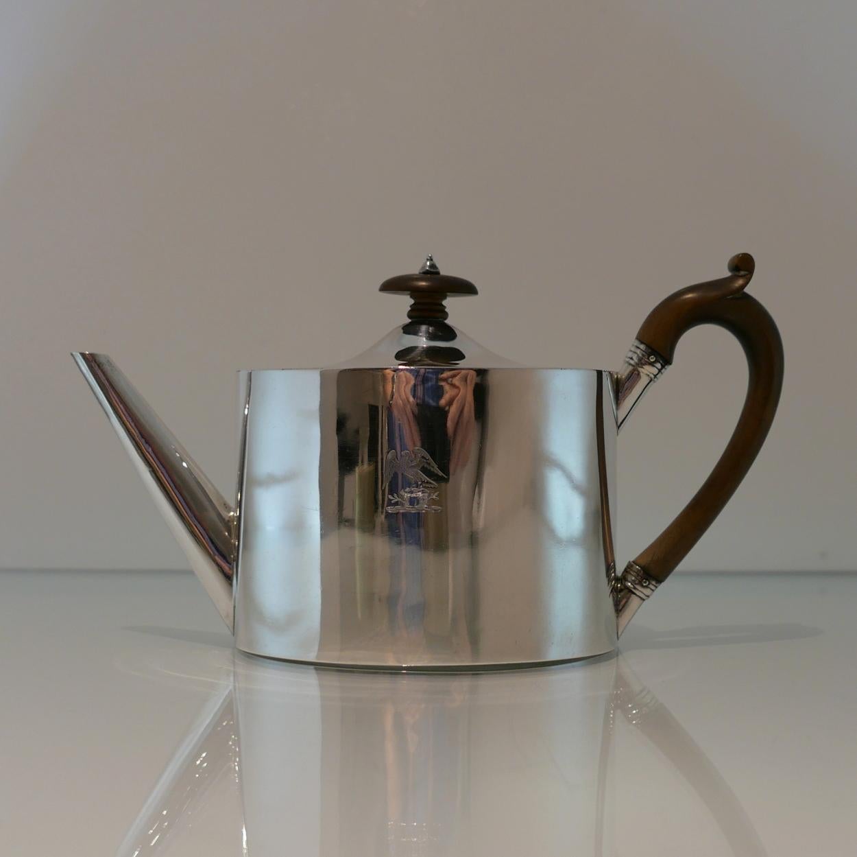 18th Century Antique George III Sterling Silver Teapot London 1792 Henry Chawner 5