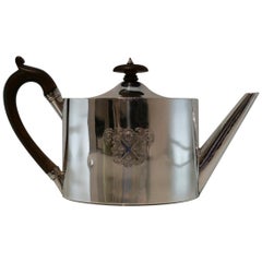 18th Century Antique George III Sterling Silver Teapot London 1792 Henry Chawner