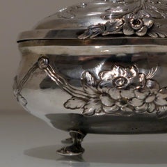 18th Century Antique German Oval Silver Sugar Box Berlin circa 1790 F J Stoltz