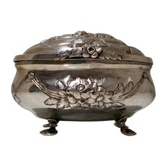 18th Century Antique German Oval Silver Sugar Box Berlin circa 1790 F J Stoltz