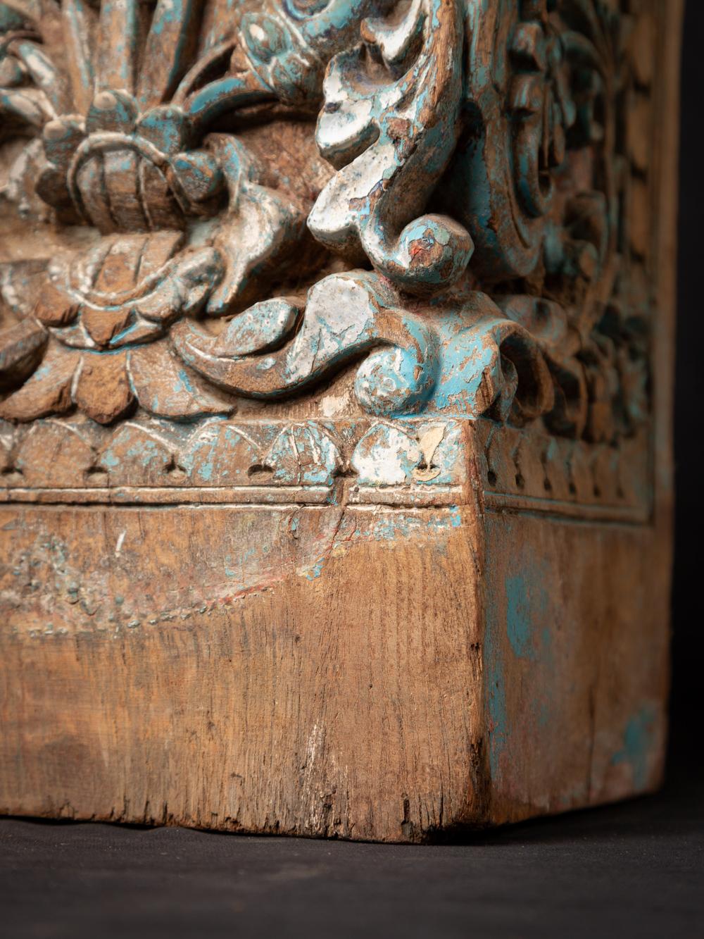 18th century Antique Indian wooden temple fragment from India - OriginalBuddhas 11