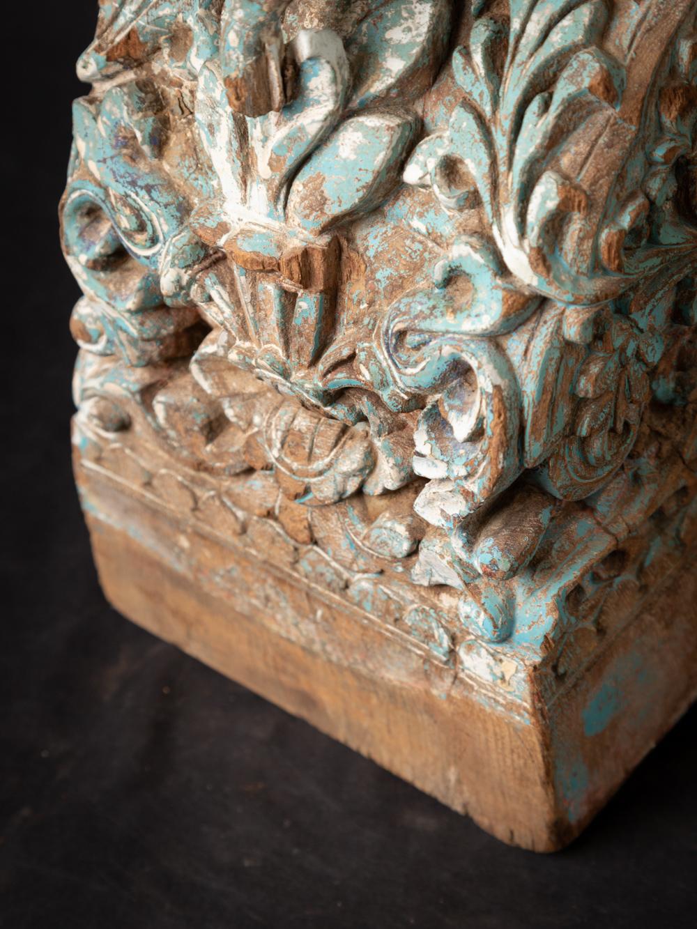 18th century Antique Indian wooden temple fragment from India - OriginalBuddhas 13