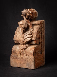 18th century Antique Indian wooden temple fragment from India - OriginalBuddhas