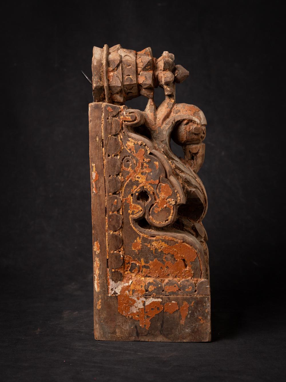 18th Century and Earlier 18th century Antique Indian wooden temple fragment from India - OriginalBuddhas For Sale