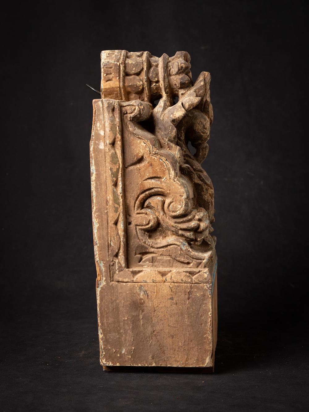 Wood 18th century Antique Indian wooden temple fragment from India - OriginalBuddhas For Sale