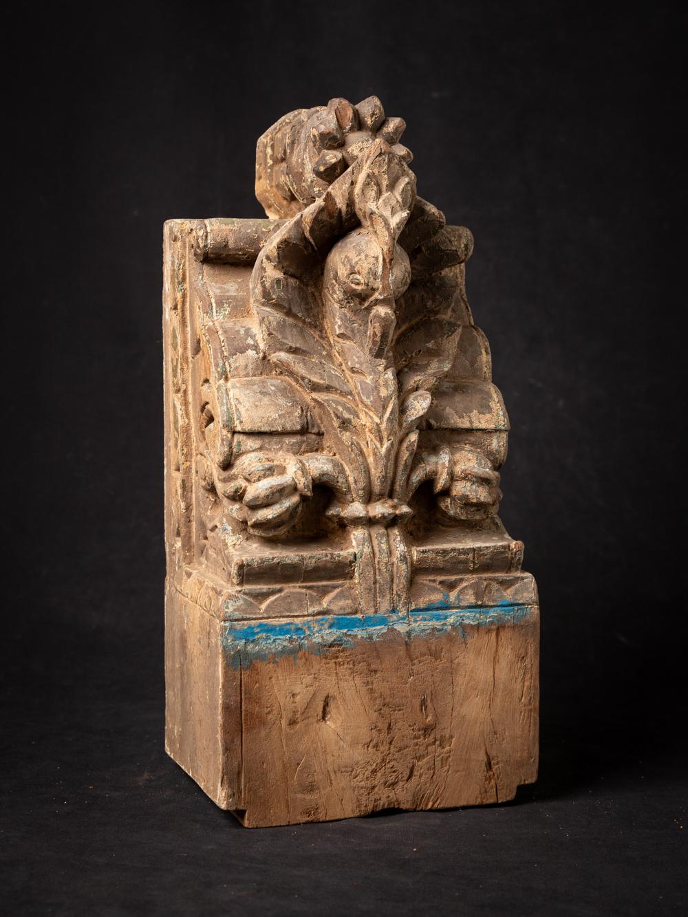 18th century Antique Indian wooden temple fragment from India - OriginalBuddhas For Sale 1