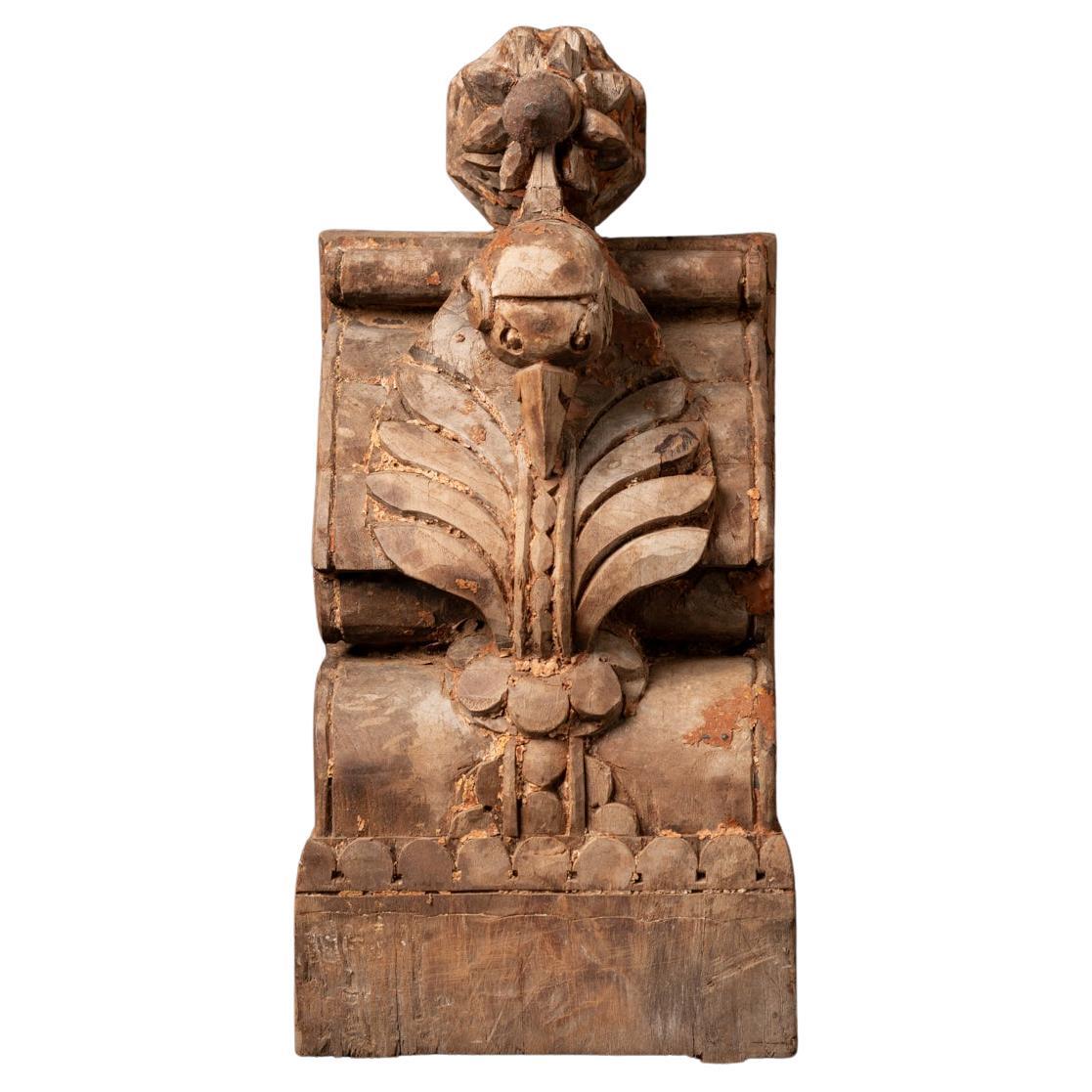 Antikes indisches Tempelfragment aus Holz aus Indien aus dem 18. Jahrhundert – OriginalBuddhas
