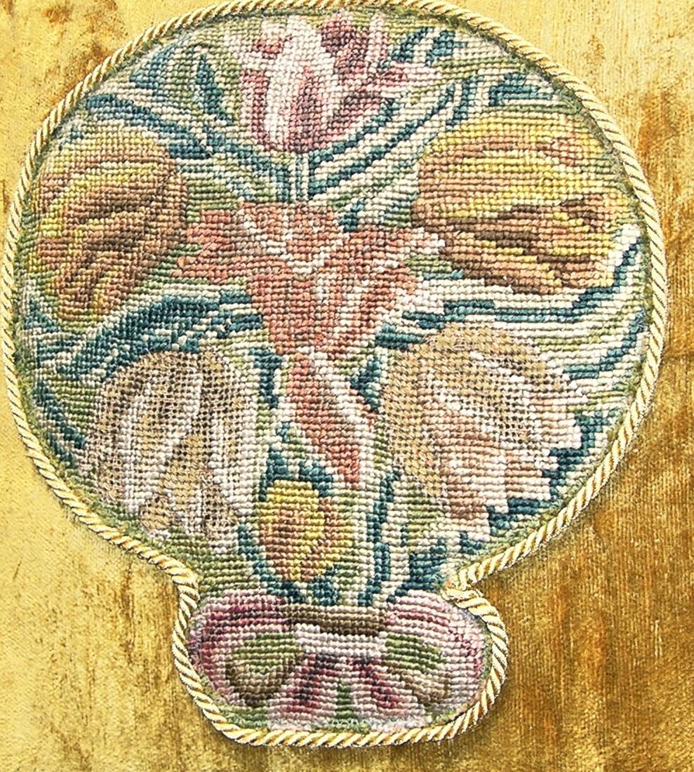 18th Century Antique Italian Needlepoint Pillow In Good Condition For Sale In Los Angeles, US
