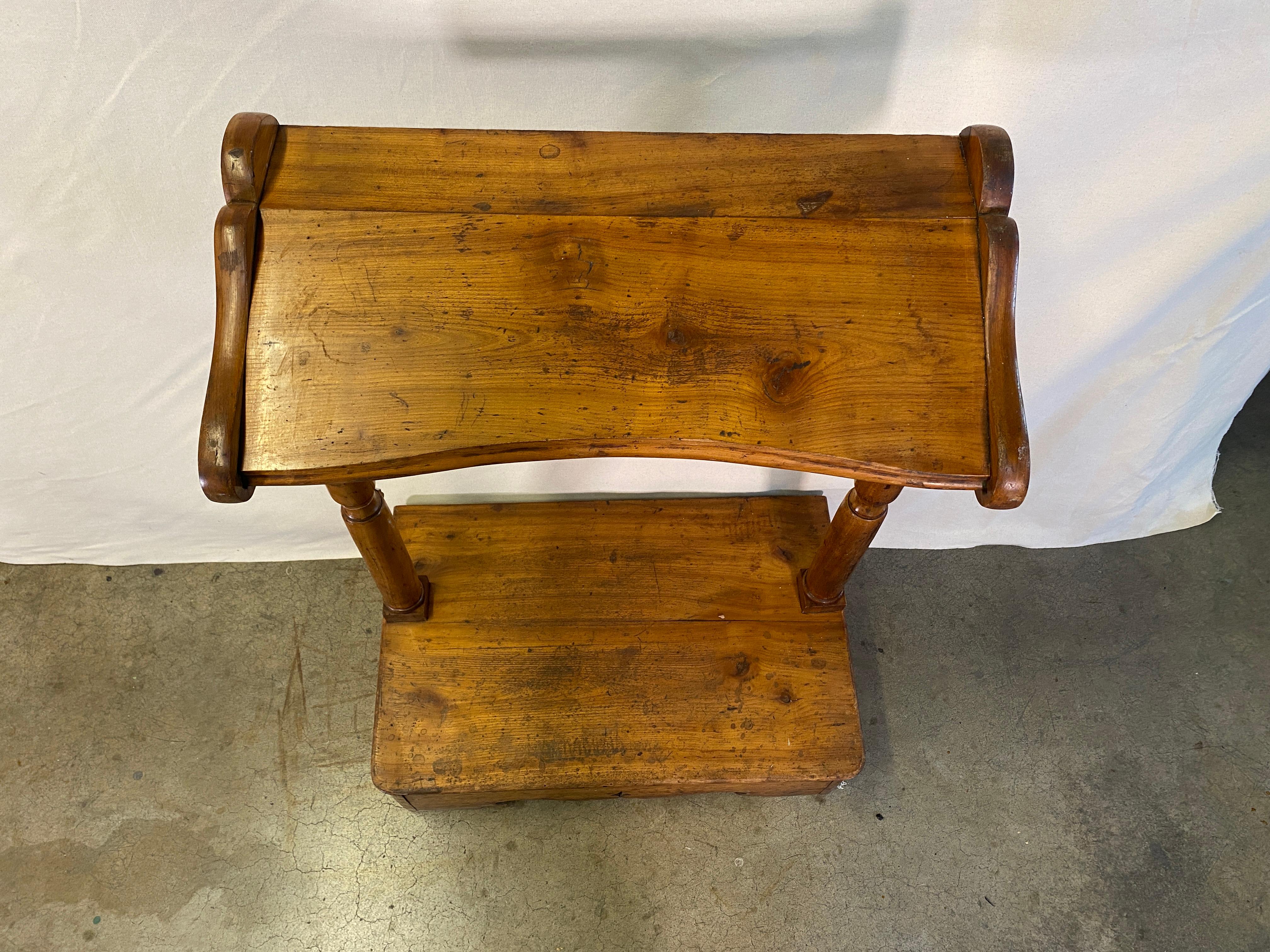 Rustic 18th Century Antique Italian Prayer Kneeler For Sale