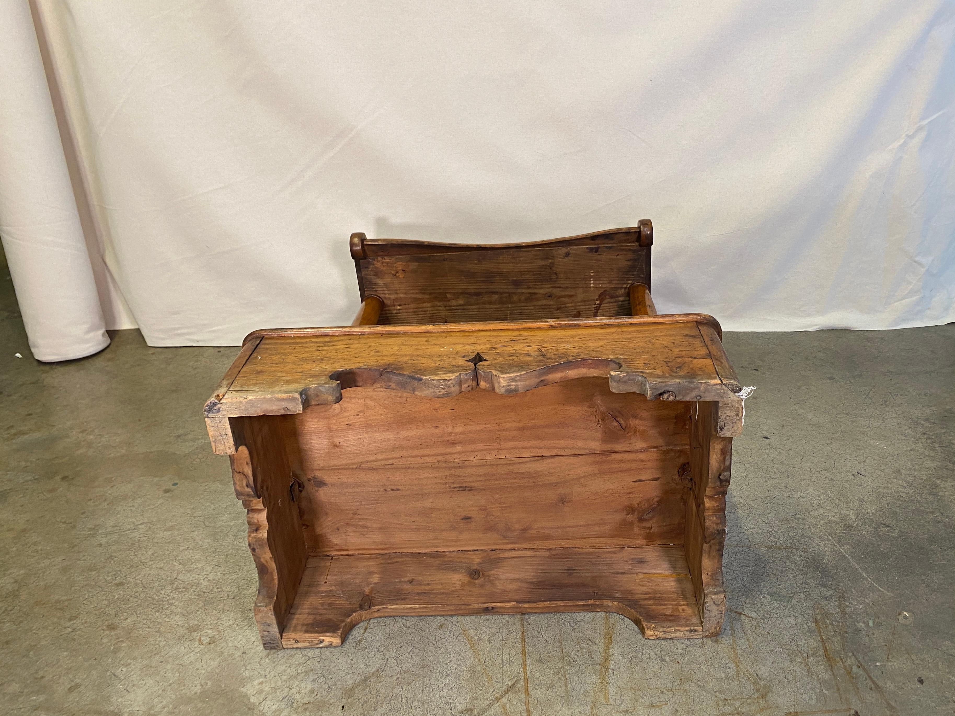 18th Century Antique Italian Prayer Kneeler For Sale 2