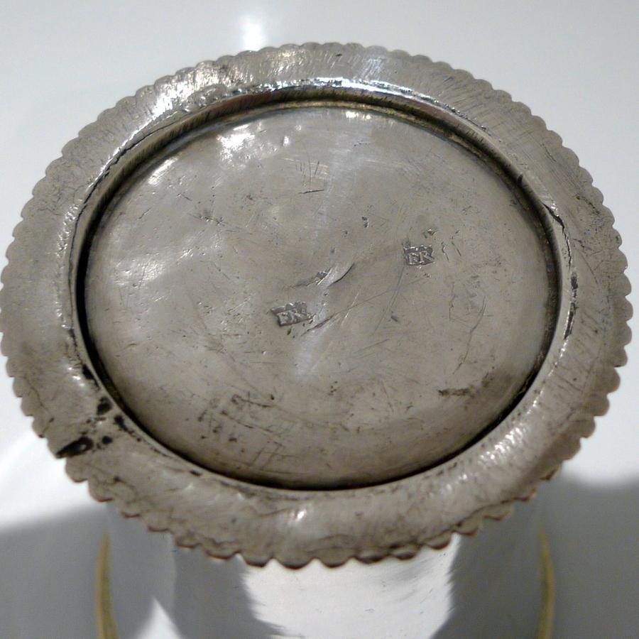 18th Century Antique Large Silver Beaker Probably Baltic circa 1770 'Maker FR' For Sale 2