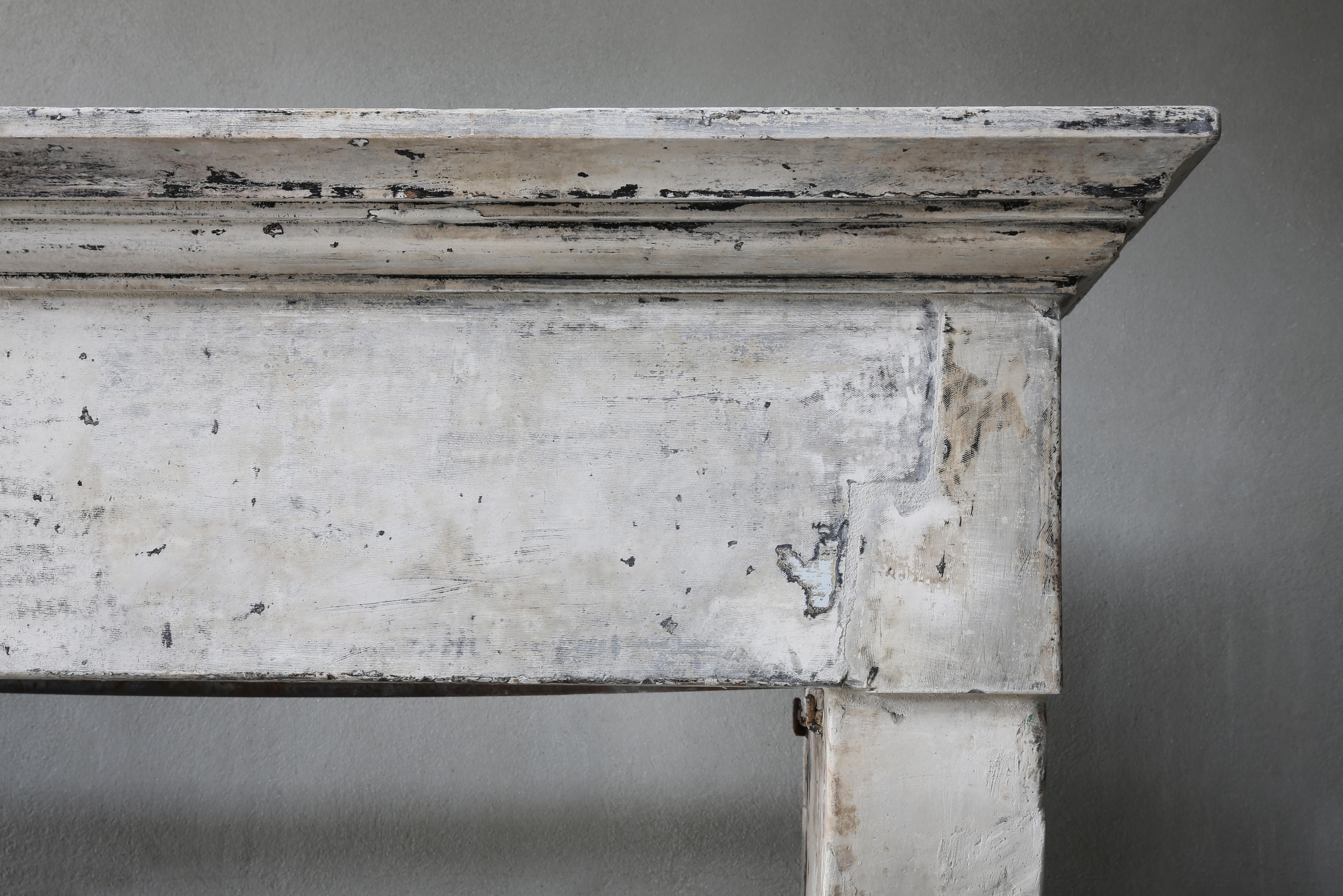 Other 18th Century Antique Mantel in Style of Campagnarde of French Limestone