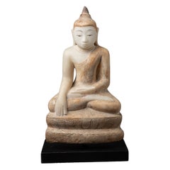 18th century Antique marble Burmese Buddha statue from Burma