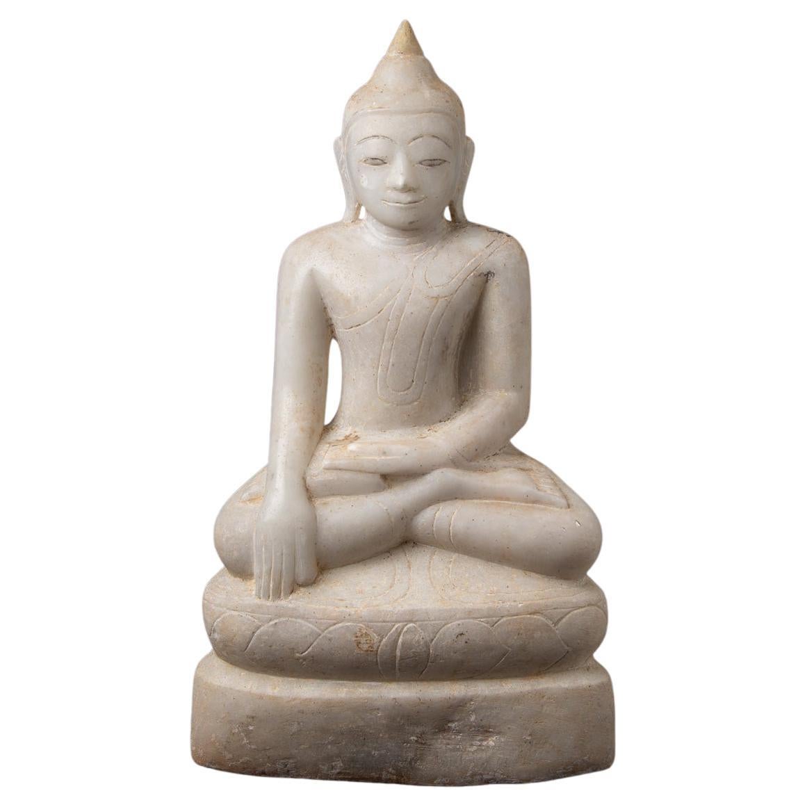 18th century Antique marble Burmese Buddha statue from Burma For Sale