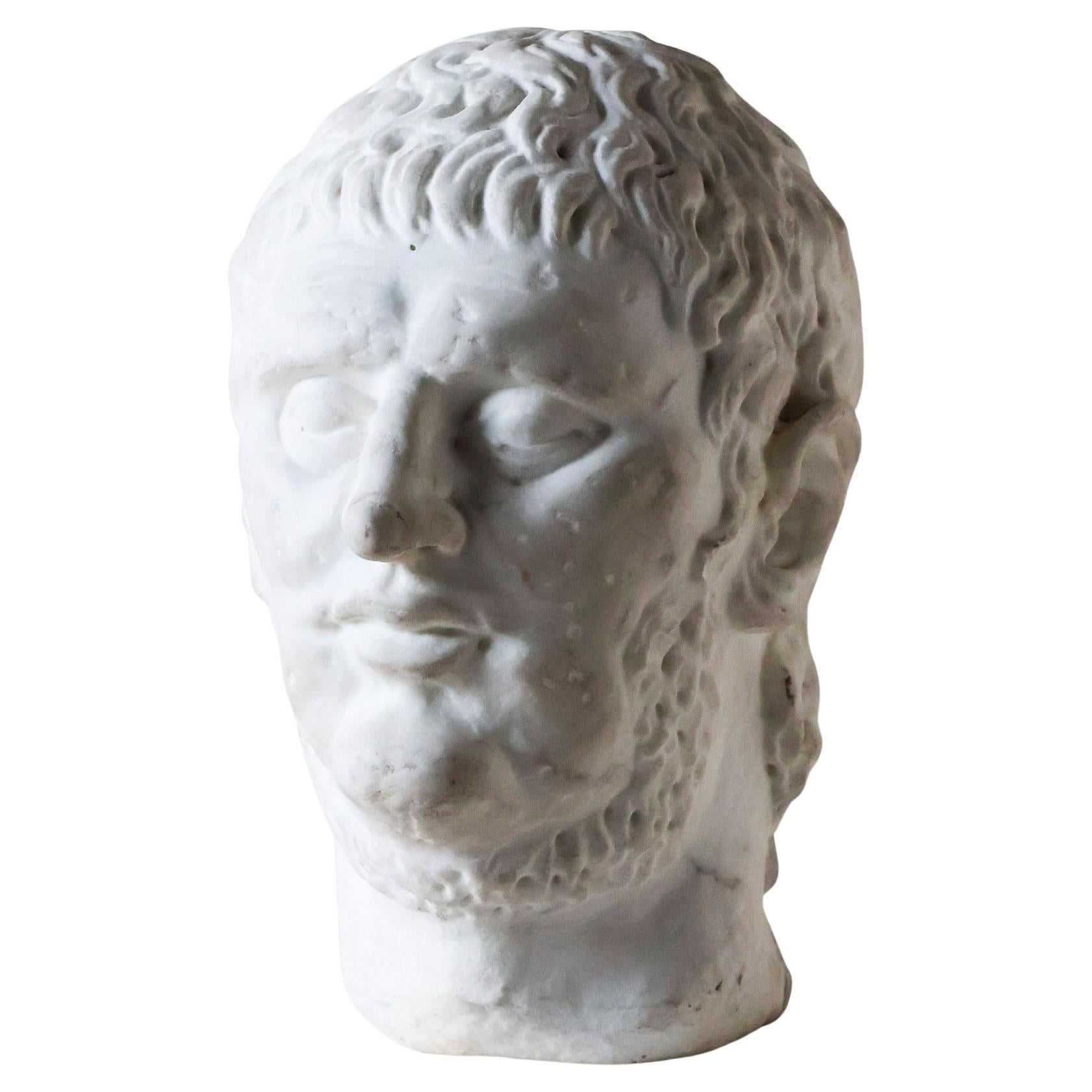 Busto in marmo antico del XVIII secolo dell'imperatore Nero in vendita