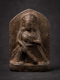 18th century Antique Nepalese stone votive relief of Vajrapani from Nepal