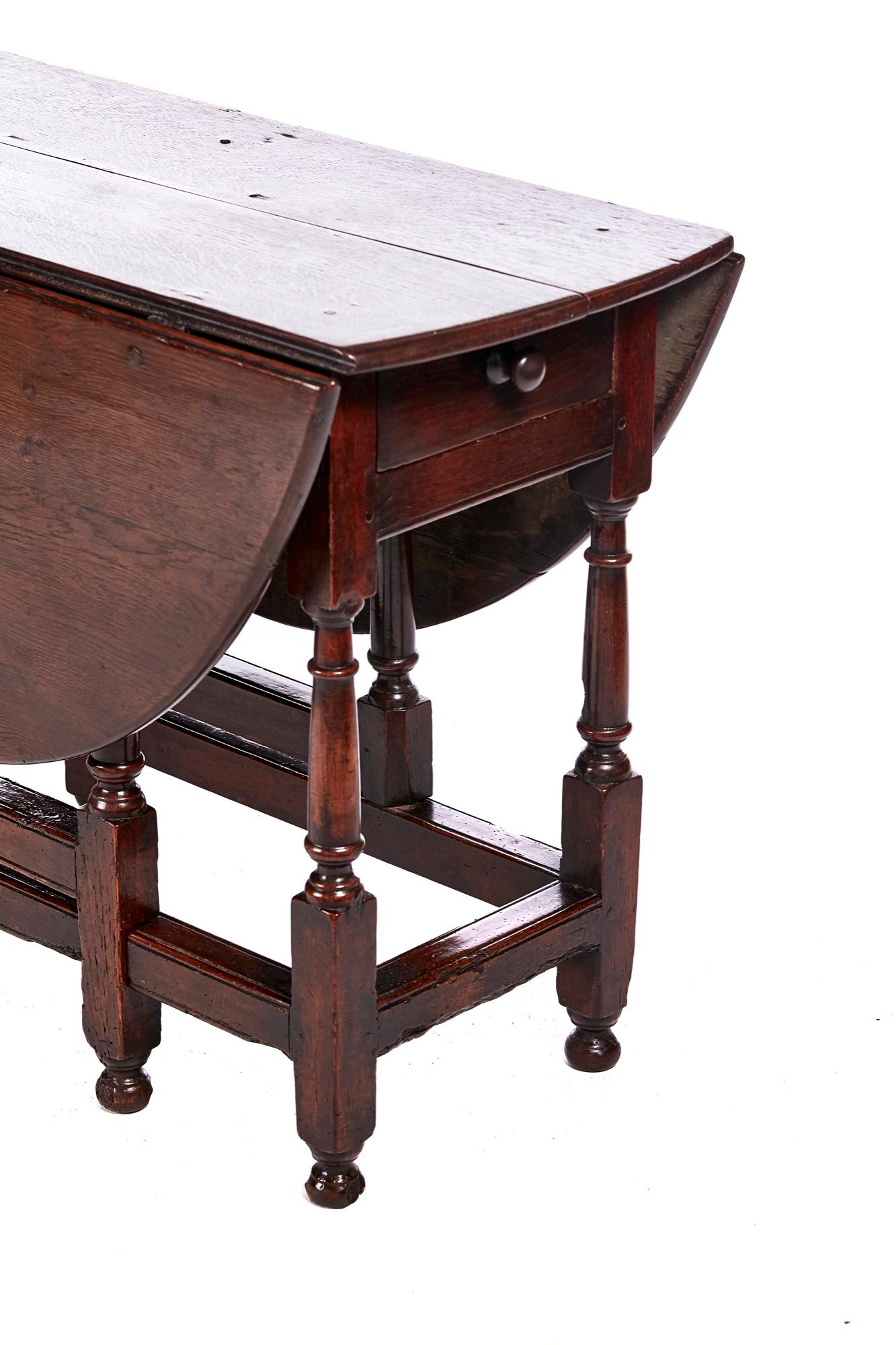 English 18th Century Antique Oak Gateleg Table For Sale