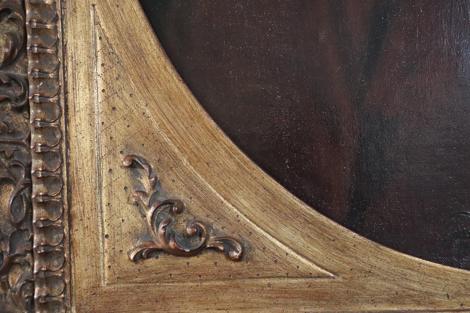 Néerlandais Peinture à l'huile ancienne sur toile du 18ème siècle - Portrait d'un homme  en vente