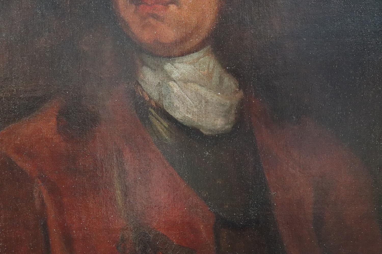 Fin du XVIIIe siècle Peinture à l'huile ancienne sur toile du 18ème siècle - Portrait d'un homme  en vente