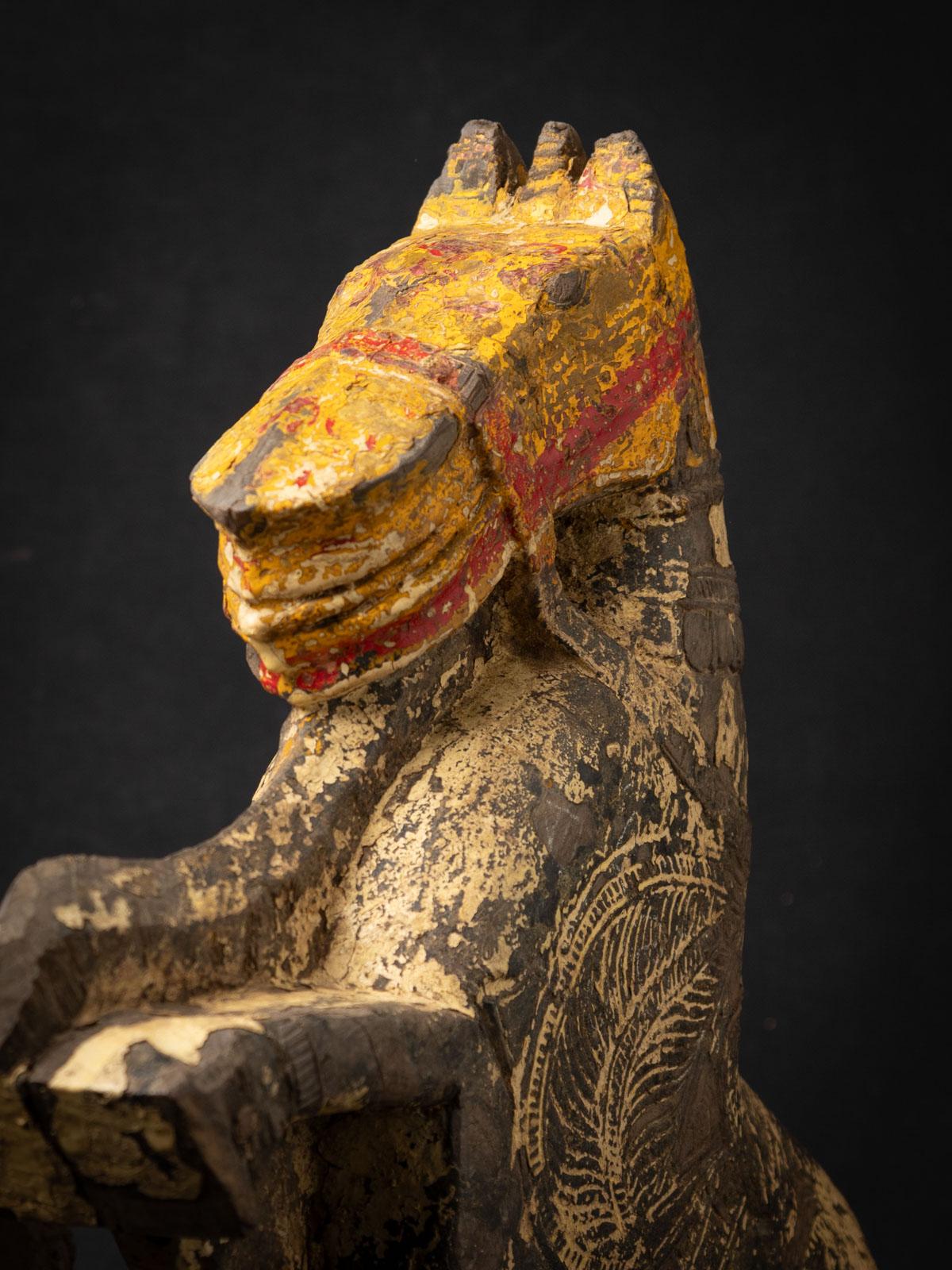 18th century Antique pair wooden temple fragments from a horse - OriginalBuddhas For Sale 6