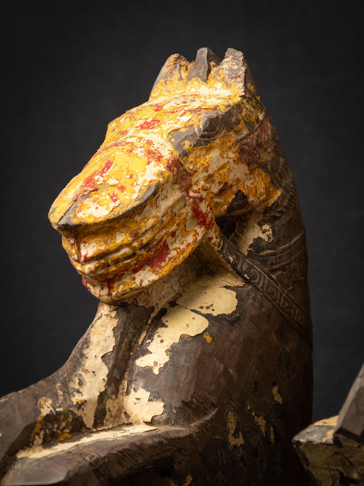 18th century Antique pair wooden temple fragments from a horse - OriginalBuddhas For Sale 7