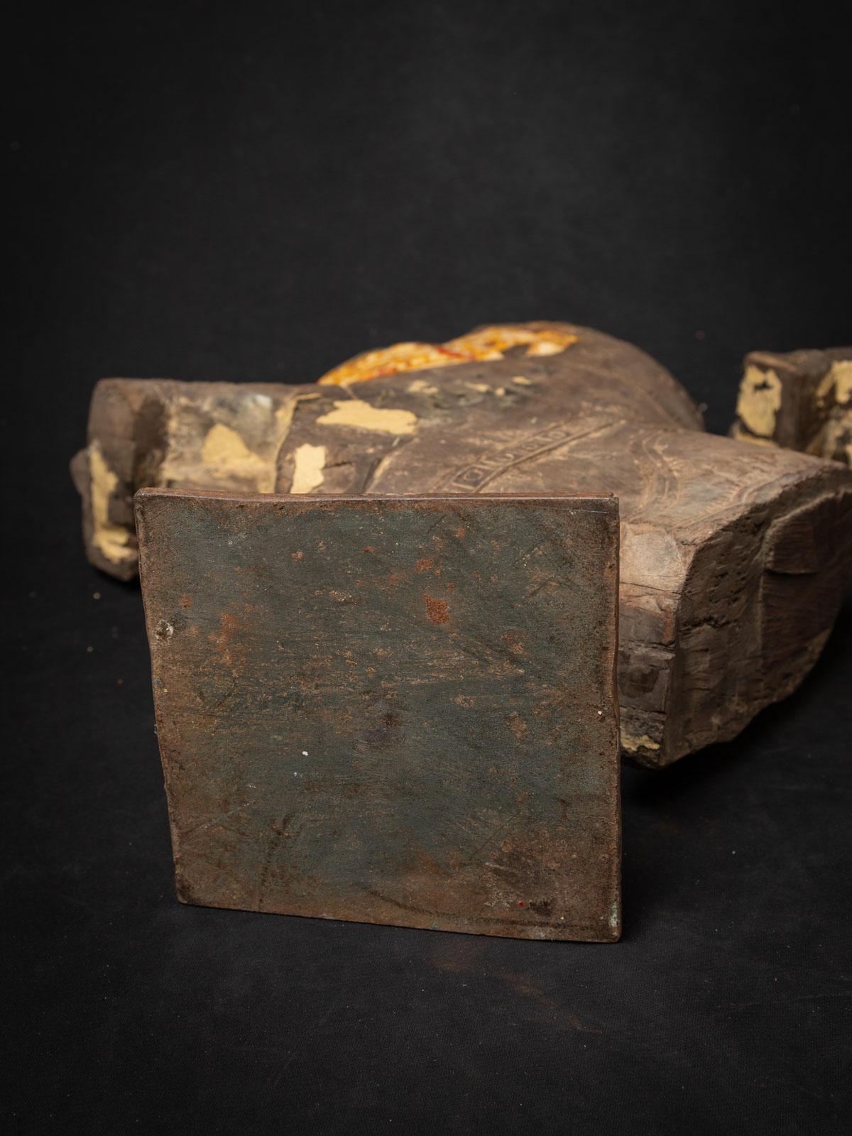 18th century Antique pair wooden temple fragments from a horse - OriginalBuddhas For Sale 14