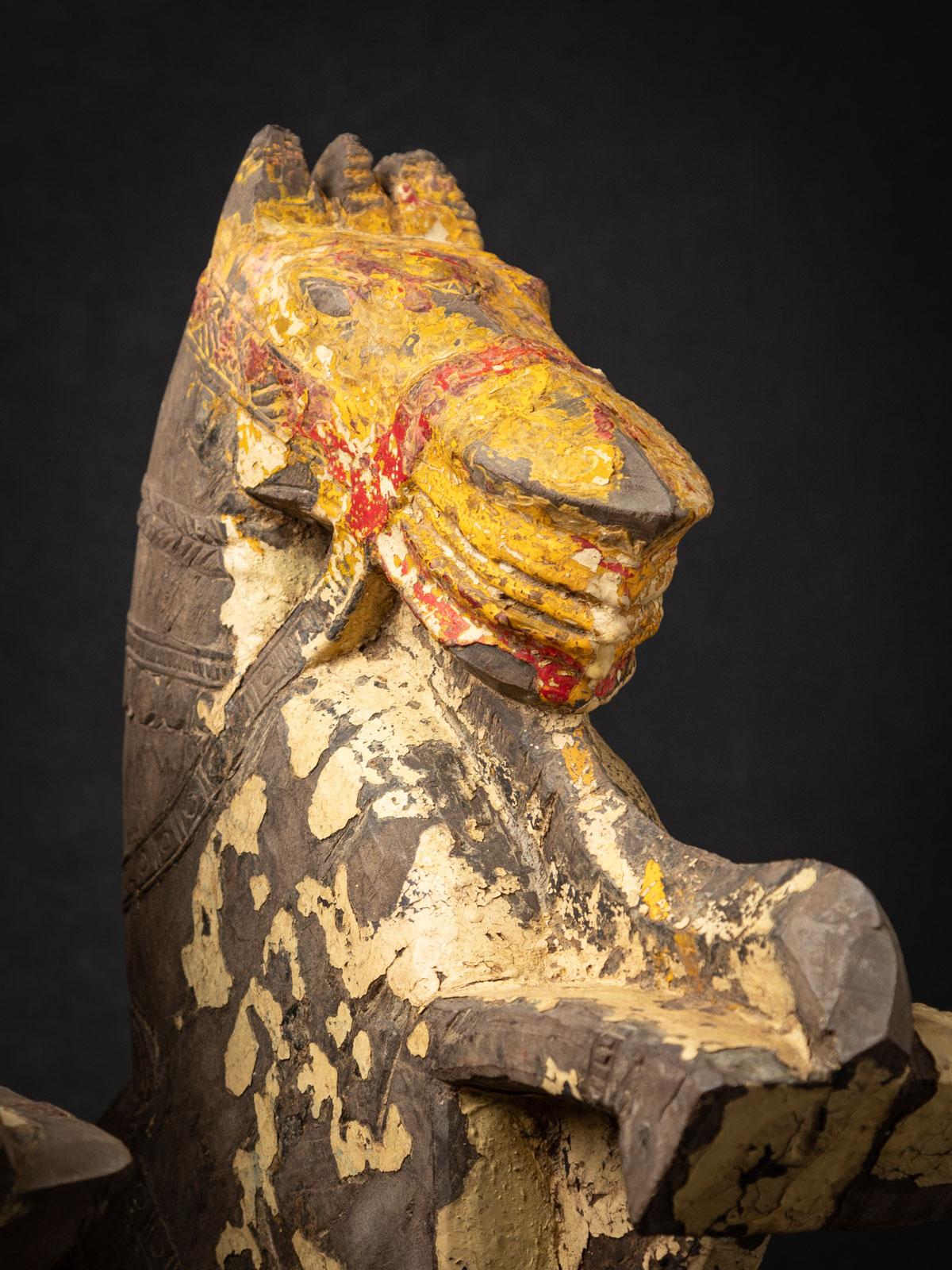 18th century Antique pair wooden temple fragments from a horse - OriginalBuddhas For Sale 2