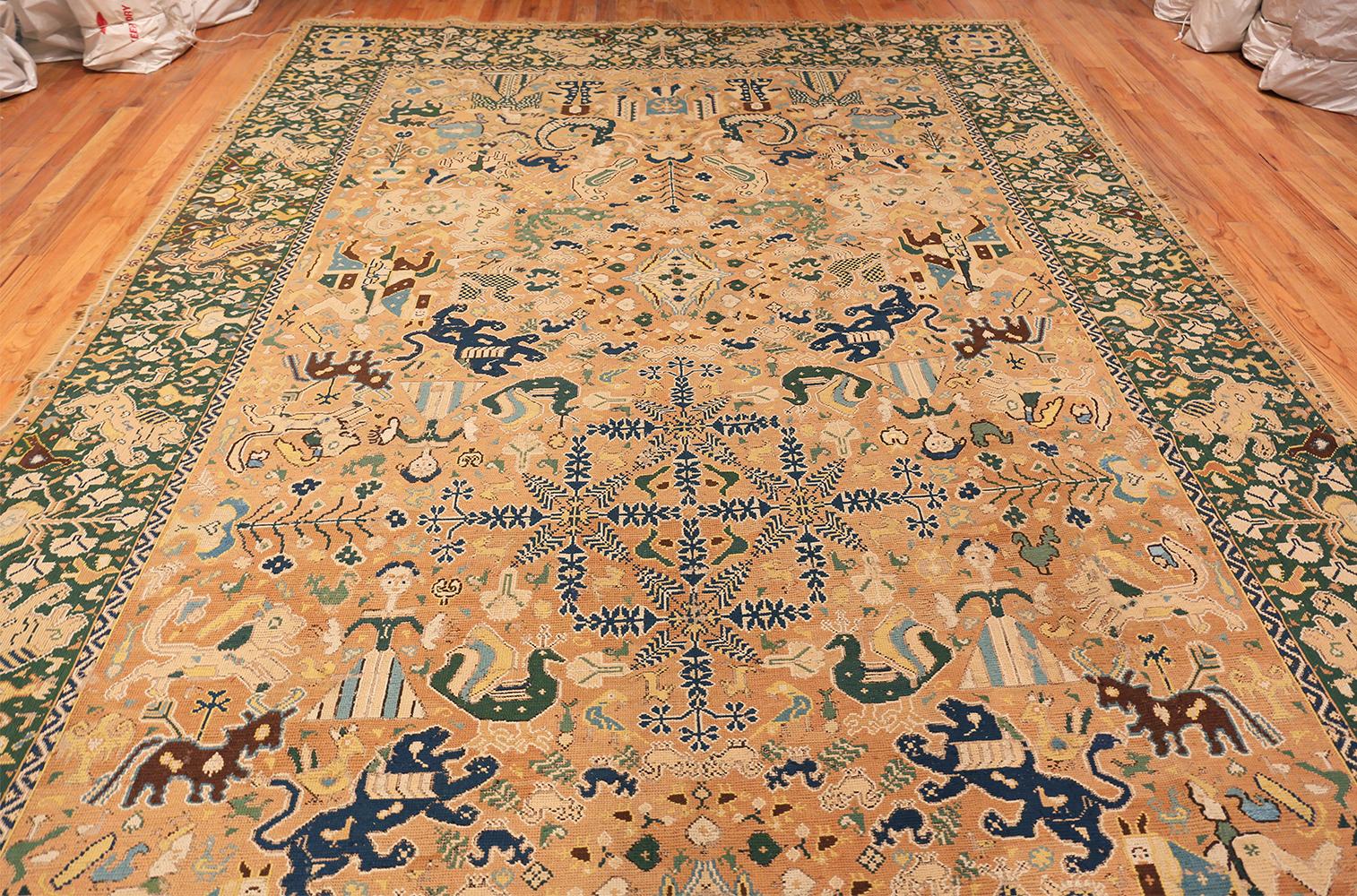Nazmiyal 18th Century Antique Portuguese Needlepoint Rug. 10 ft x 18 ft 3 in 2