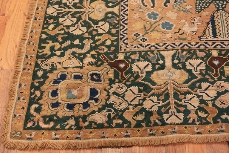 18th Century Antique Portuguese Needlepoint Arraiolos Rug. 10 ft x 18 ft 3  in For Sale at 1stDibs