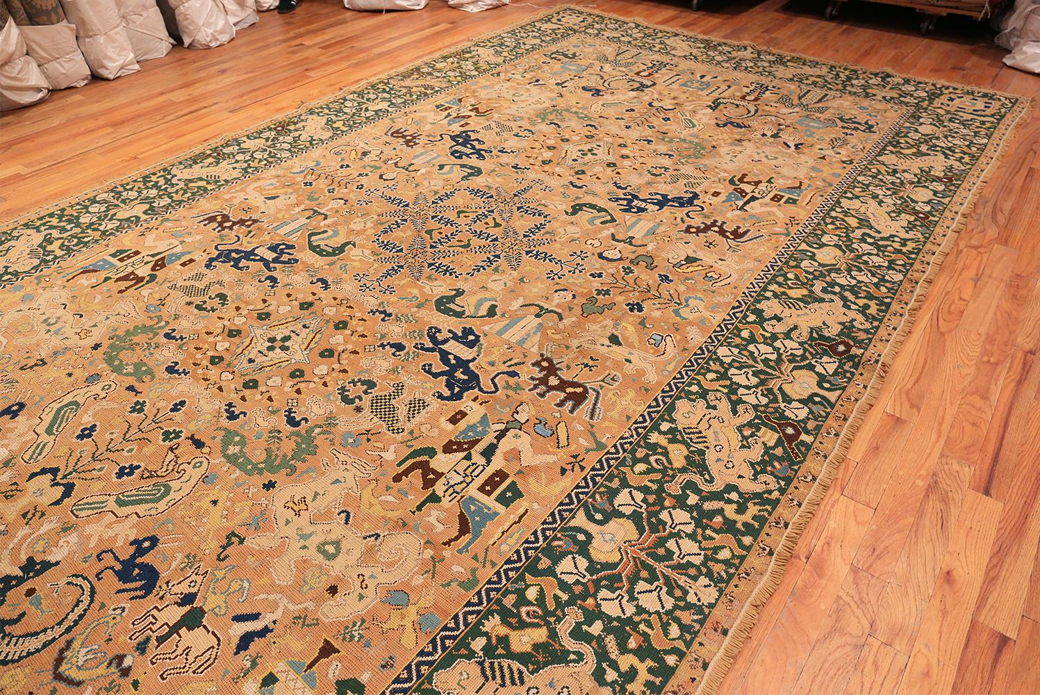 Wool Nazmiyal 18th Century Antique Portuguese Needlepoint Rug. 10 ft x 18 ft 3 in
