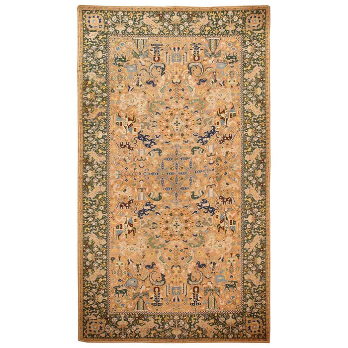 Nazmiyal 18th Century Antique Portuguese Needlepoint Rug. 10 ft x 18 ft ...