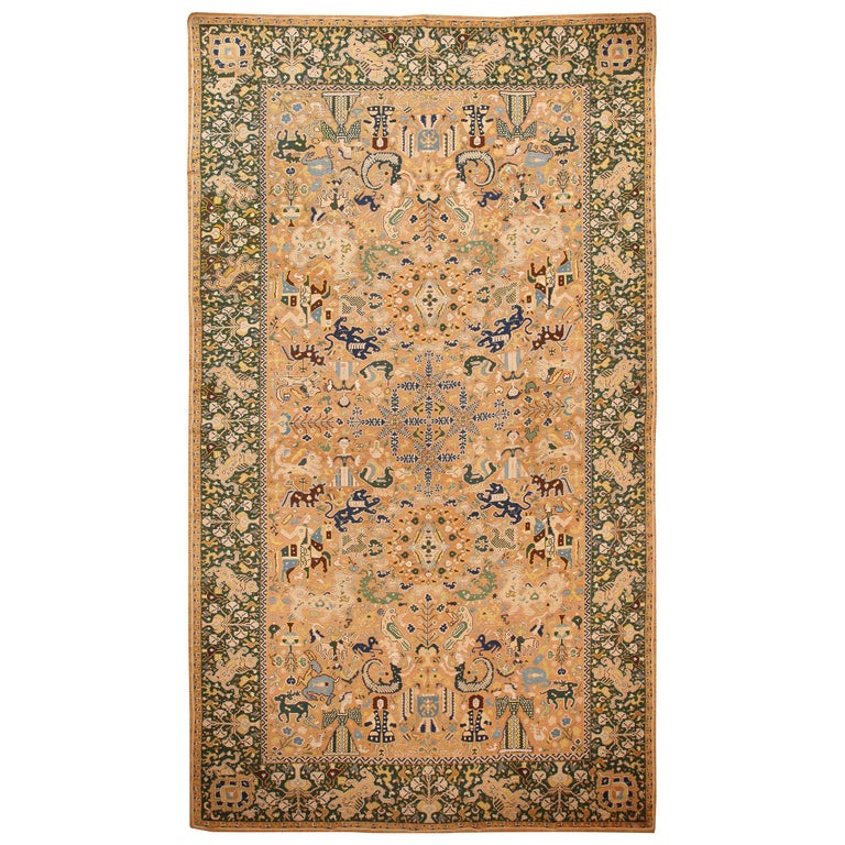 Panneau De Broderie Italien Baroque Ancien Du 17ème Siècle En Soie Et Fil M%c3%a9tallique