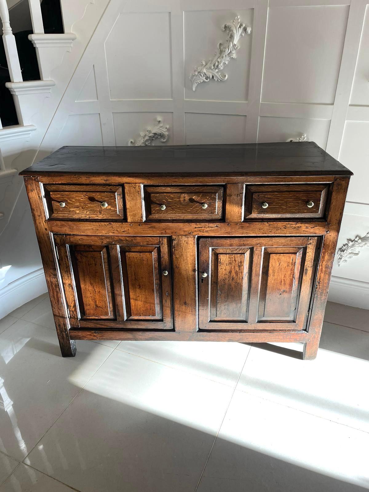 18th Century Antique Quality Oak Dresser Base For Sale 5