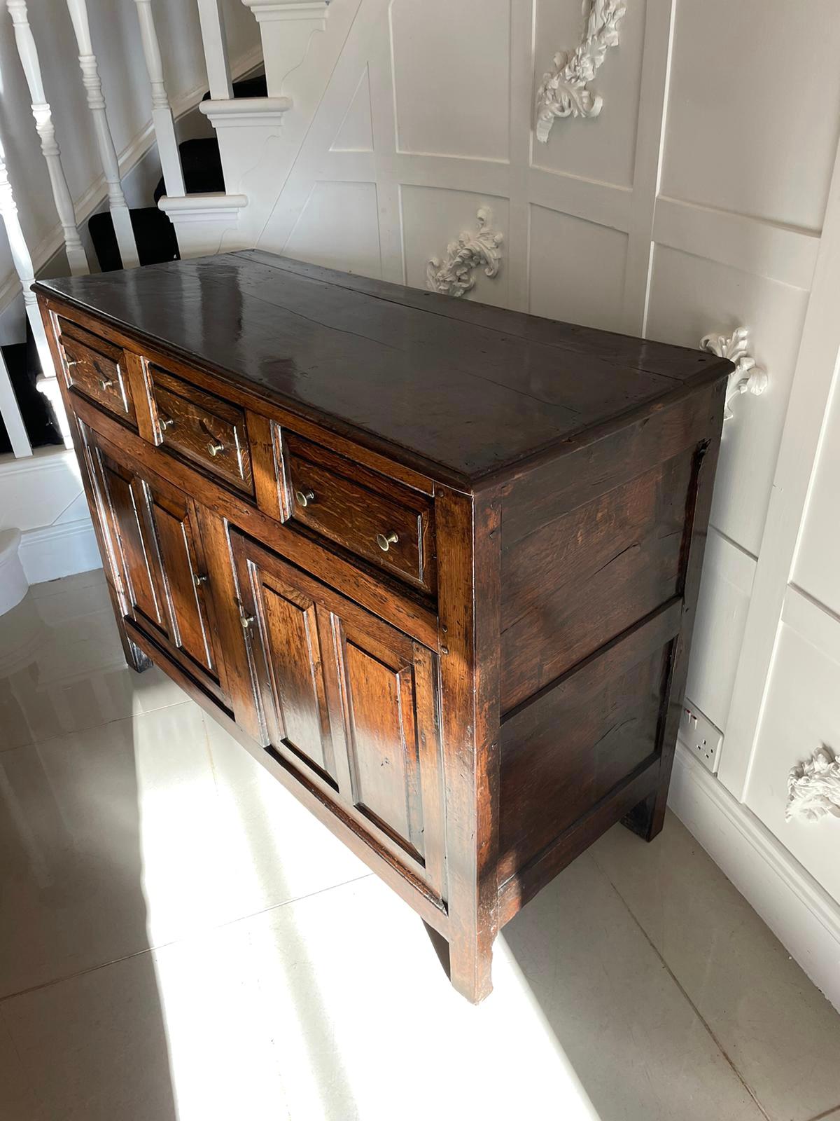 18th Century Antique Quality Oak Dresser Base For Sale 7