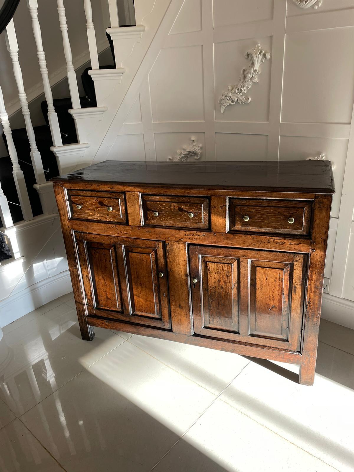 English 18th Century Antique Quality Oak Dresser Base For Sale