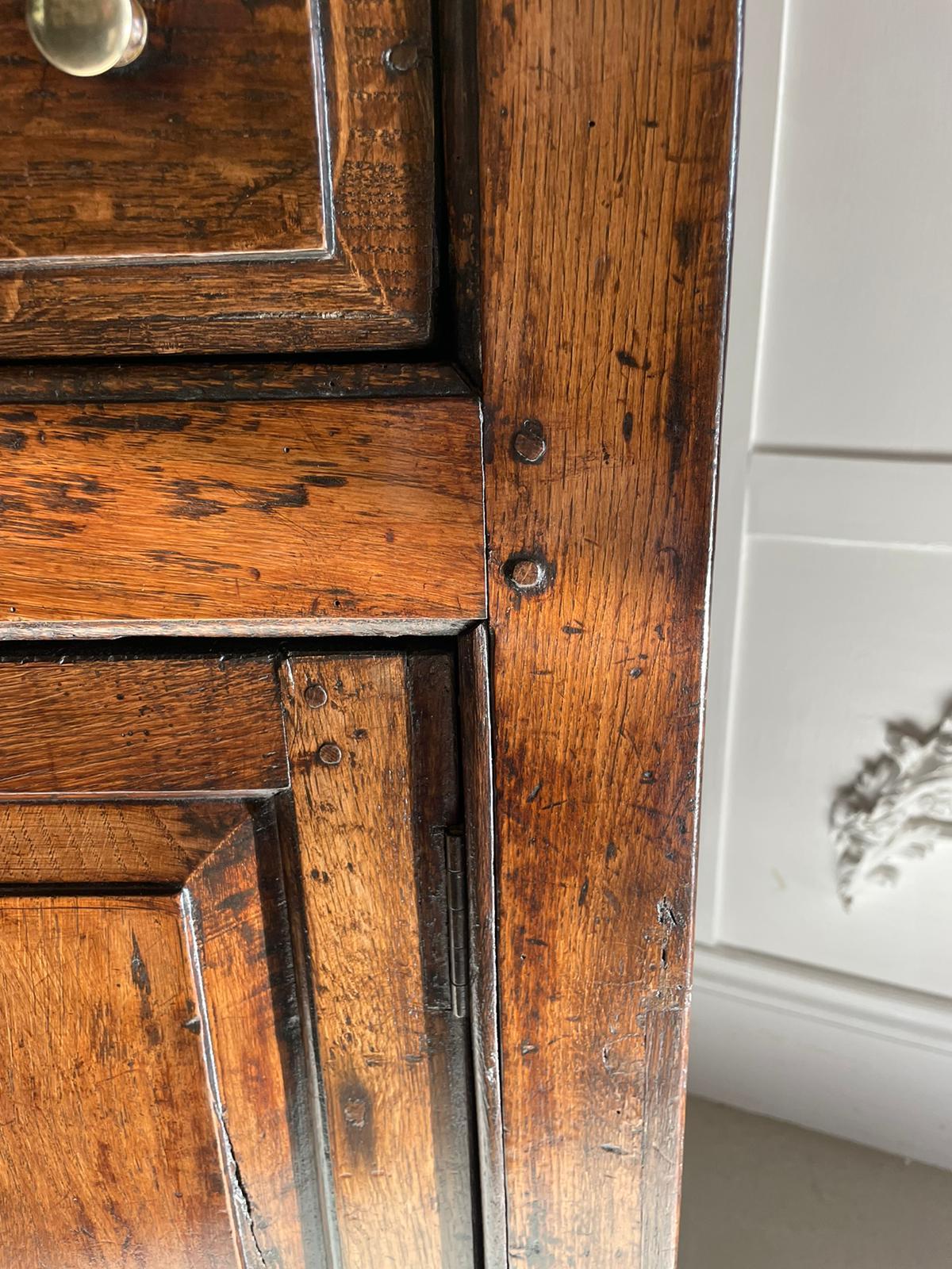 18th Century Antique Quality Oak Dresser Base For Sale 1