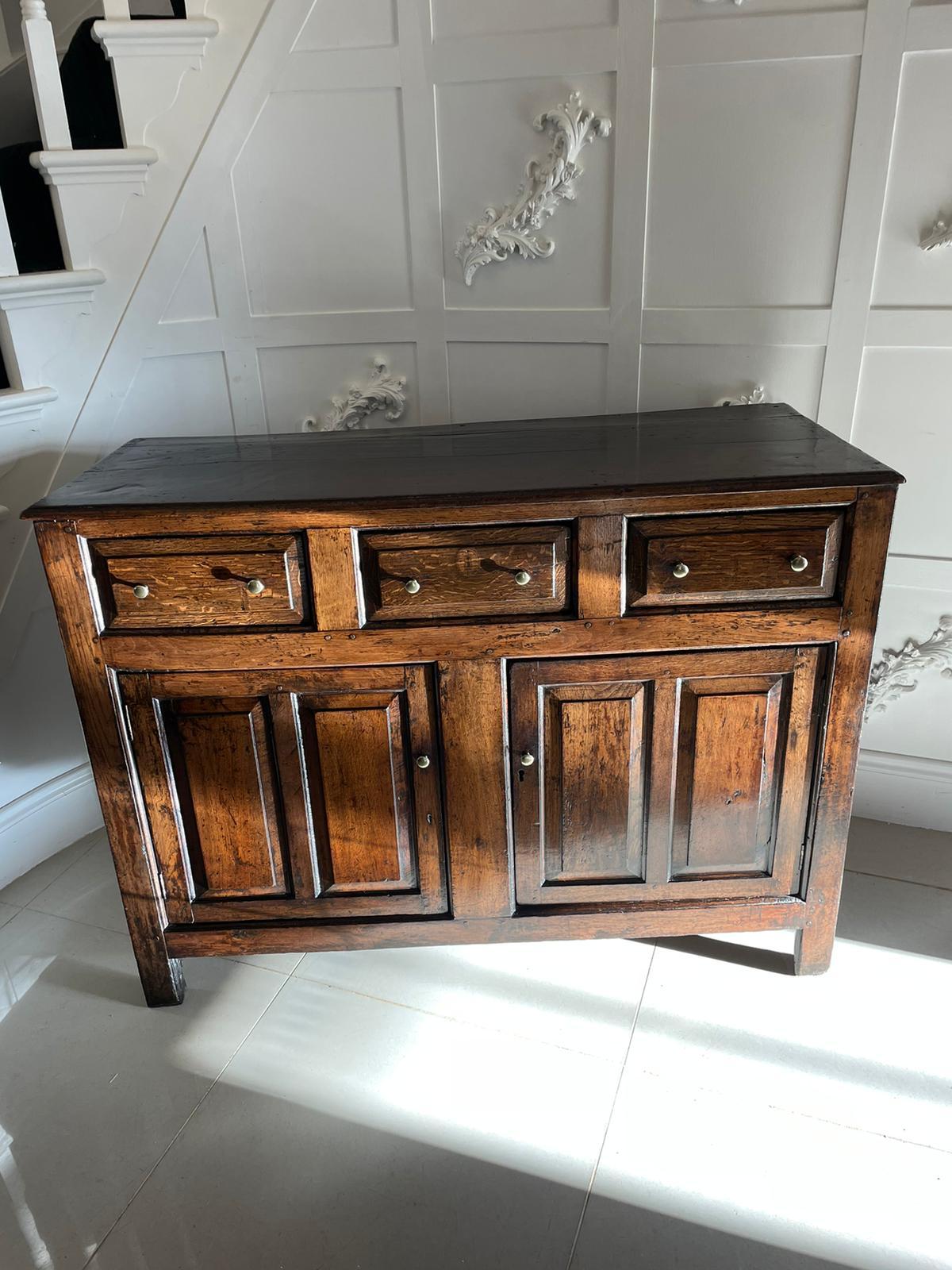 18th Century Antique Quality Oak Dresser Base For Sale 2